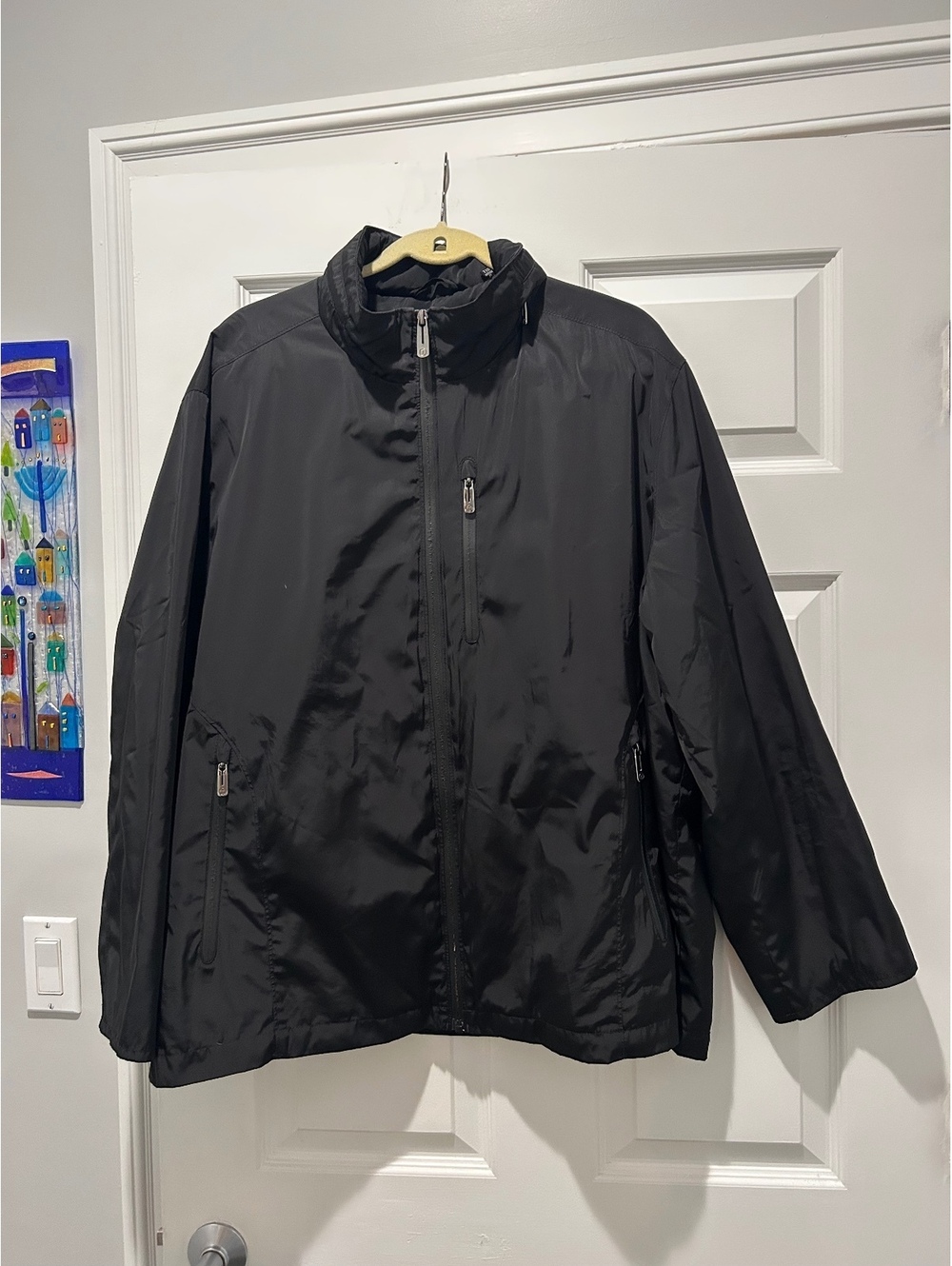 Tumi Tech Black Lightweight Windbreaker Jacket XXL
